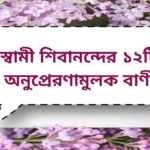 Inspirational quotes by shivananda | স্বামী শিবানন্দের ১২টি অনুপ্রেরণামুলক বাণী